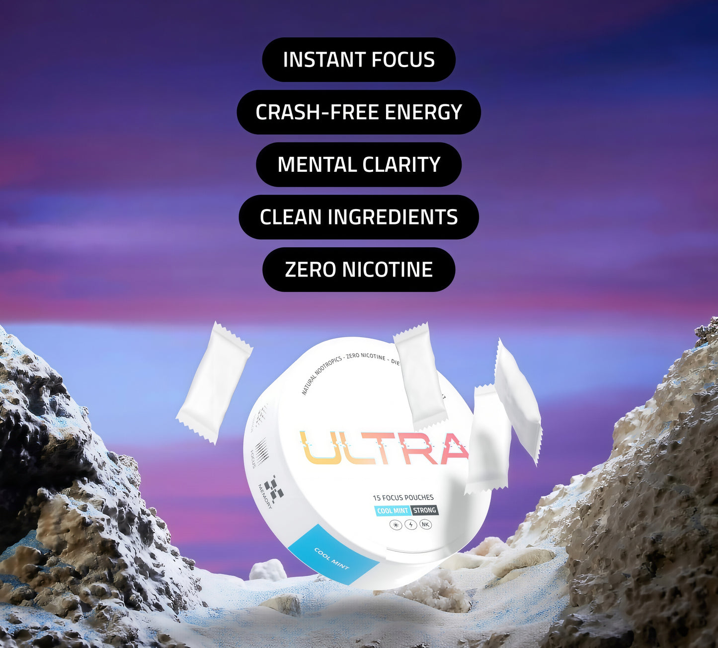Ultra Focus Nootropic Pouches 3 Cans